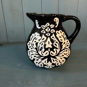Black and White Ceramic Pitcher